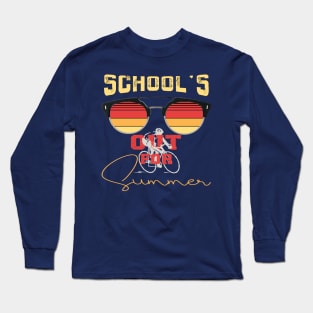 cute retro last day of school school's out for summer teacher Long Sleeve T-Shirt